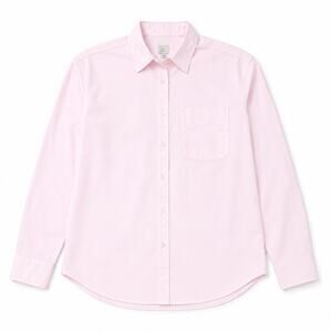 A New Day Men’s Pink Button Down Cotton Shirt Long Sleeve Pocket COLOR RAN